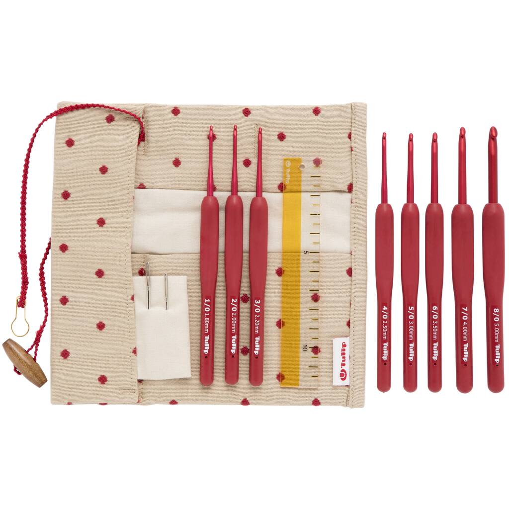 Tulip® Etimo Red Crochet Hook with Cushion Grip Set Michaels